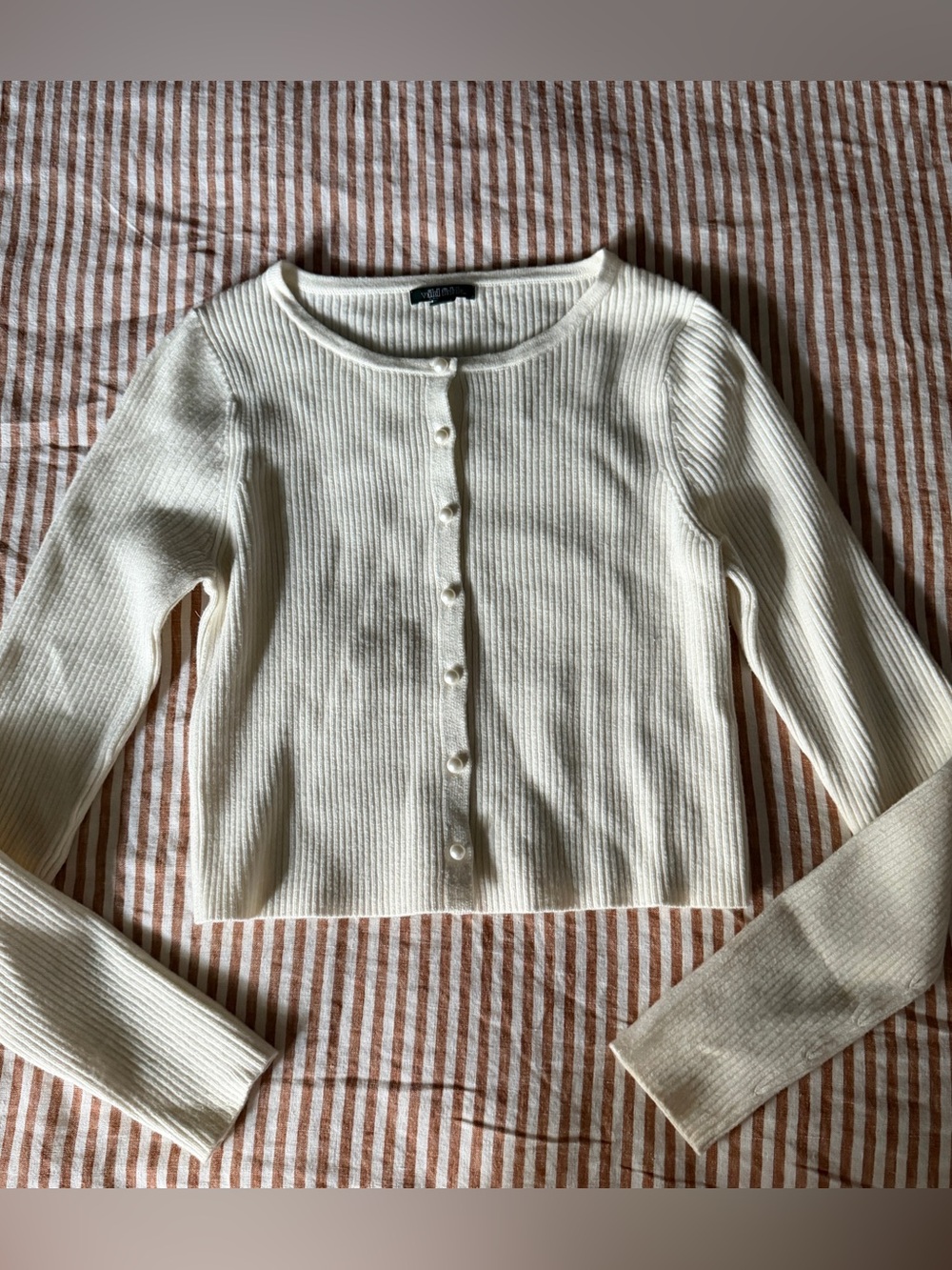 Wild fable Cream Ribbed Cardigan